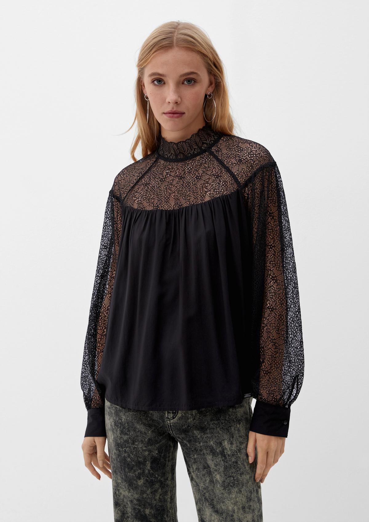 s.Oliver Blouse with crocheted lace