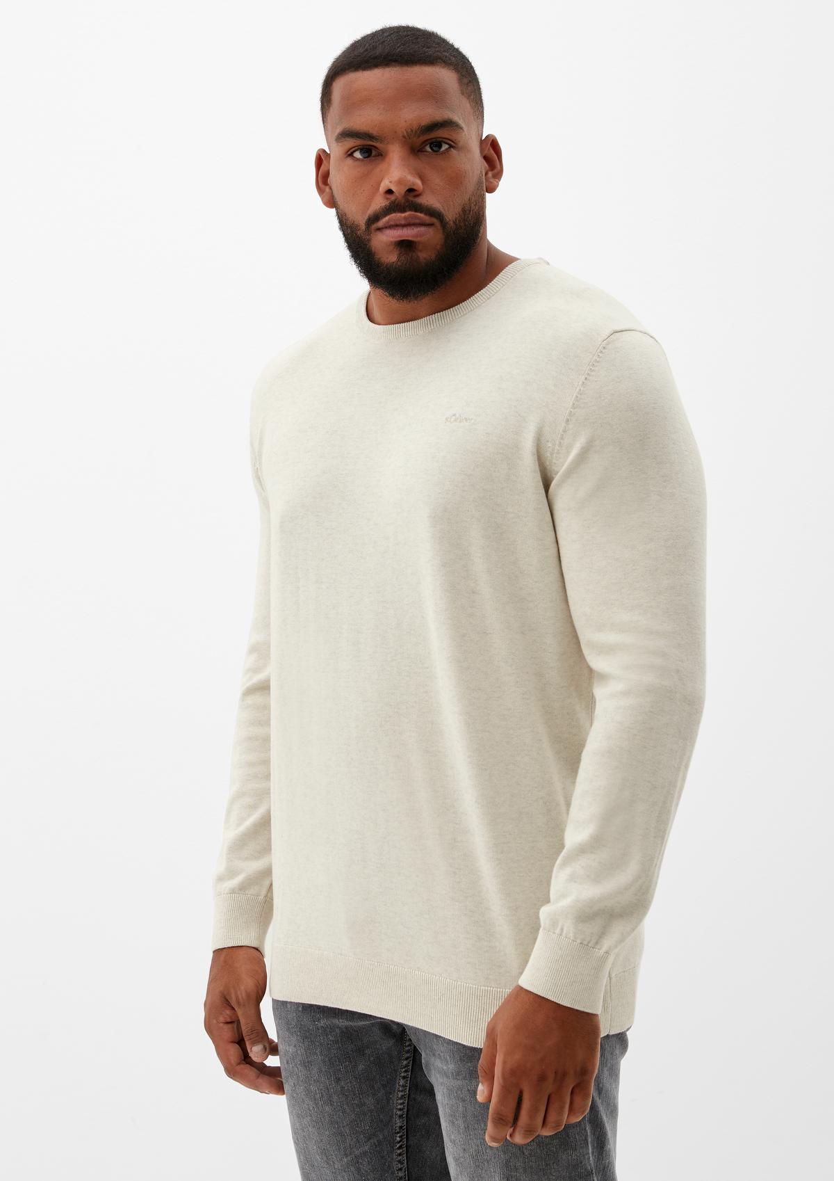 Pullover aus Feinstrick - wollweiß | Strickpullover