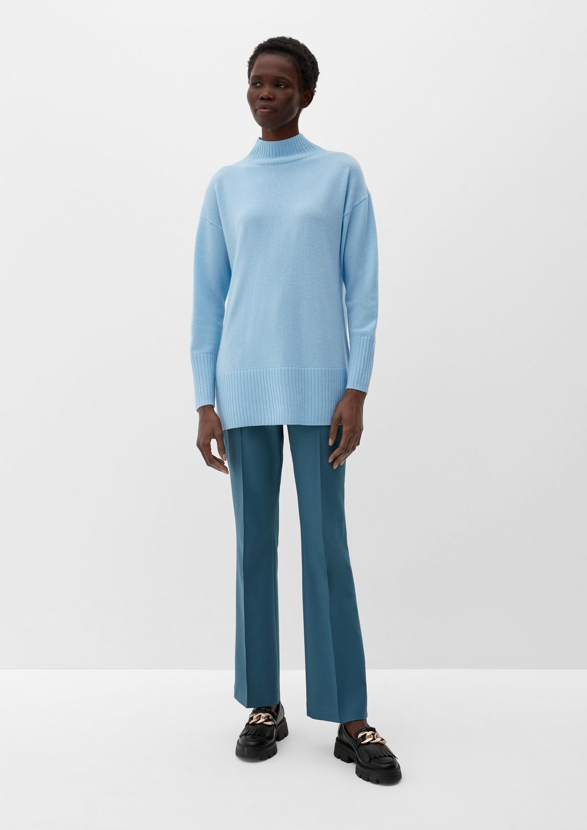 s.Oliver Cashmere jumper with ribbed trims