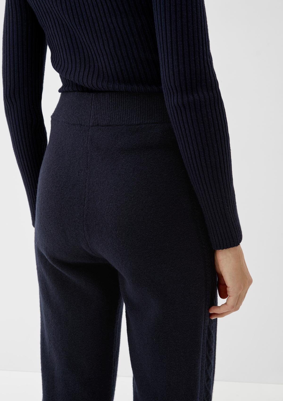 s.Oliver Regular fit: knitted trousers with a cable pattern