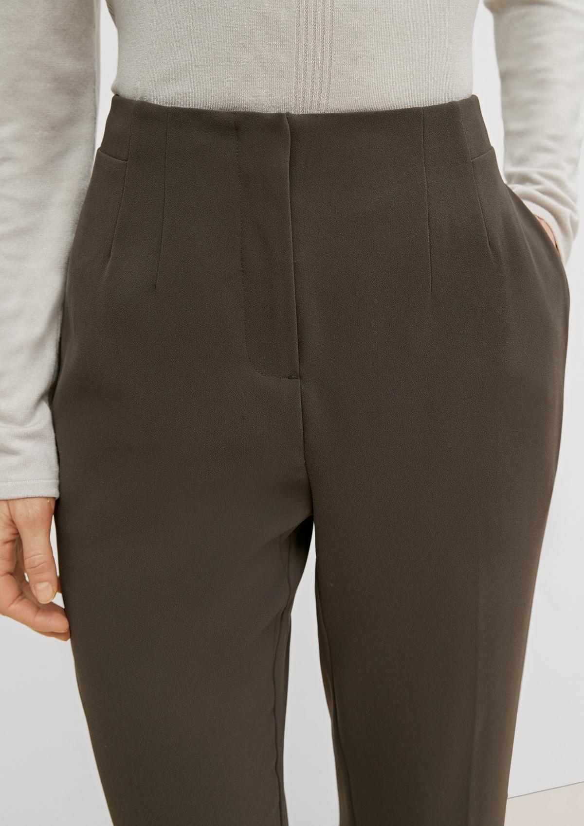 comma Regular fit: trousers with slit hem