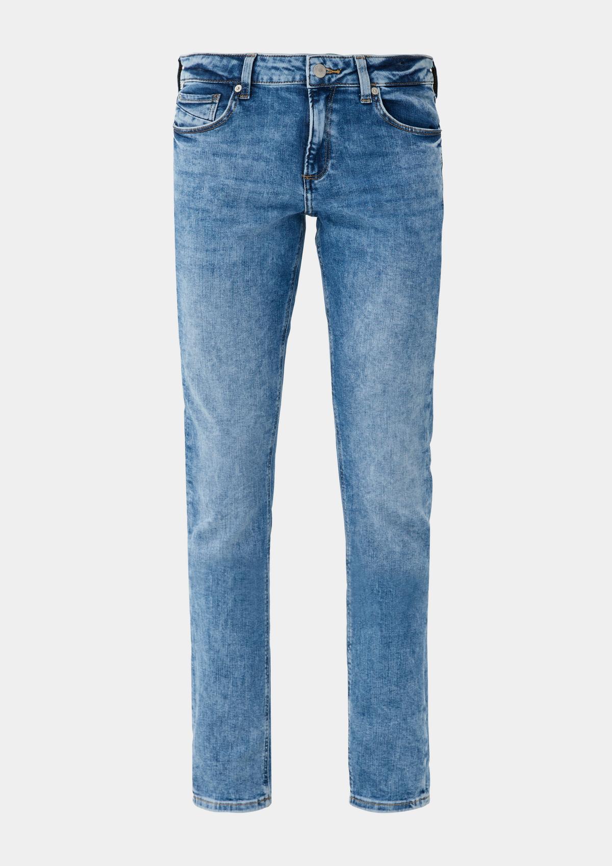 s.Oliver Slim fit: jeans with distressed effects