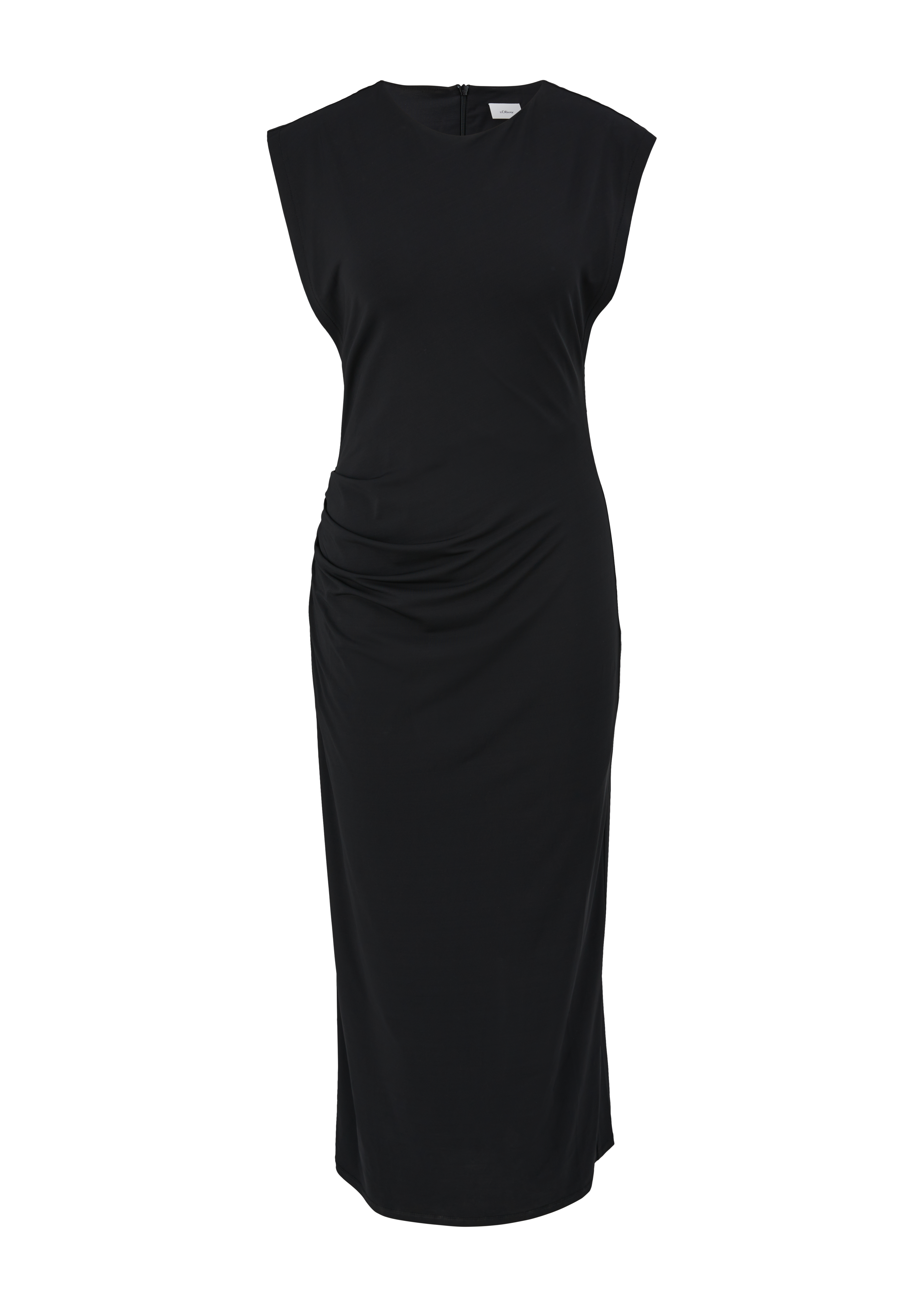 s.Oliver - Kleid mit Raffung, Damen, schwarz