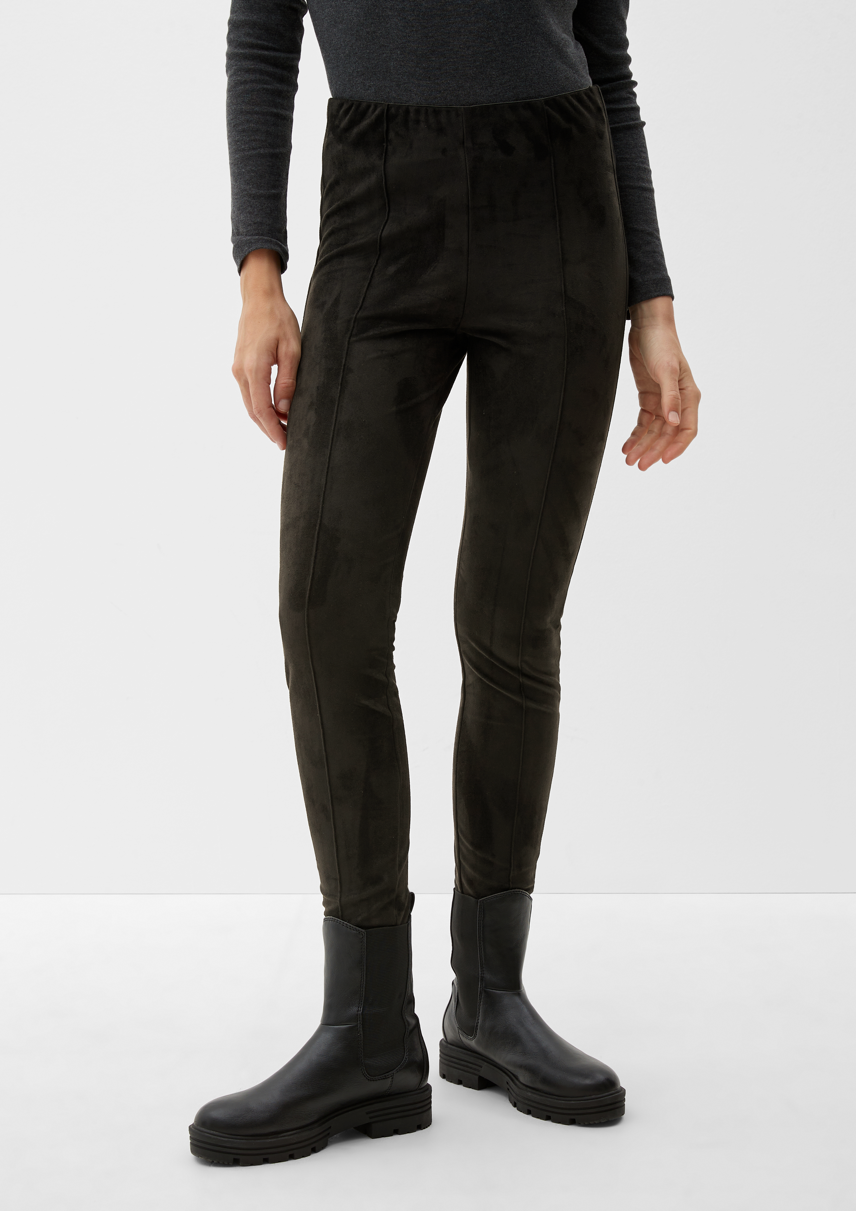 Skinny Pajkice Preprostega Dizajna Temno Siva S Oliver