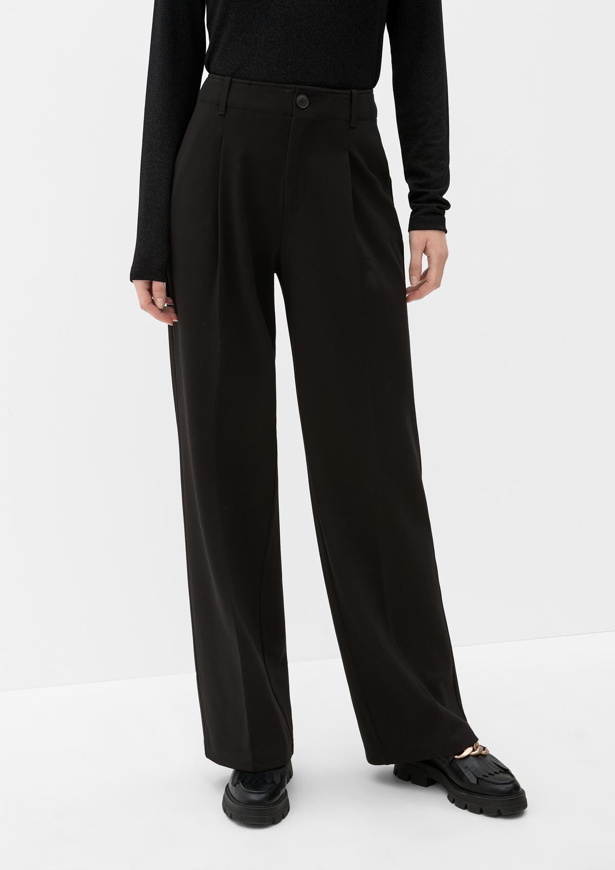 s.Oliver Loose fit: business trousers with waist pleats
