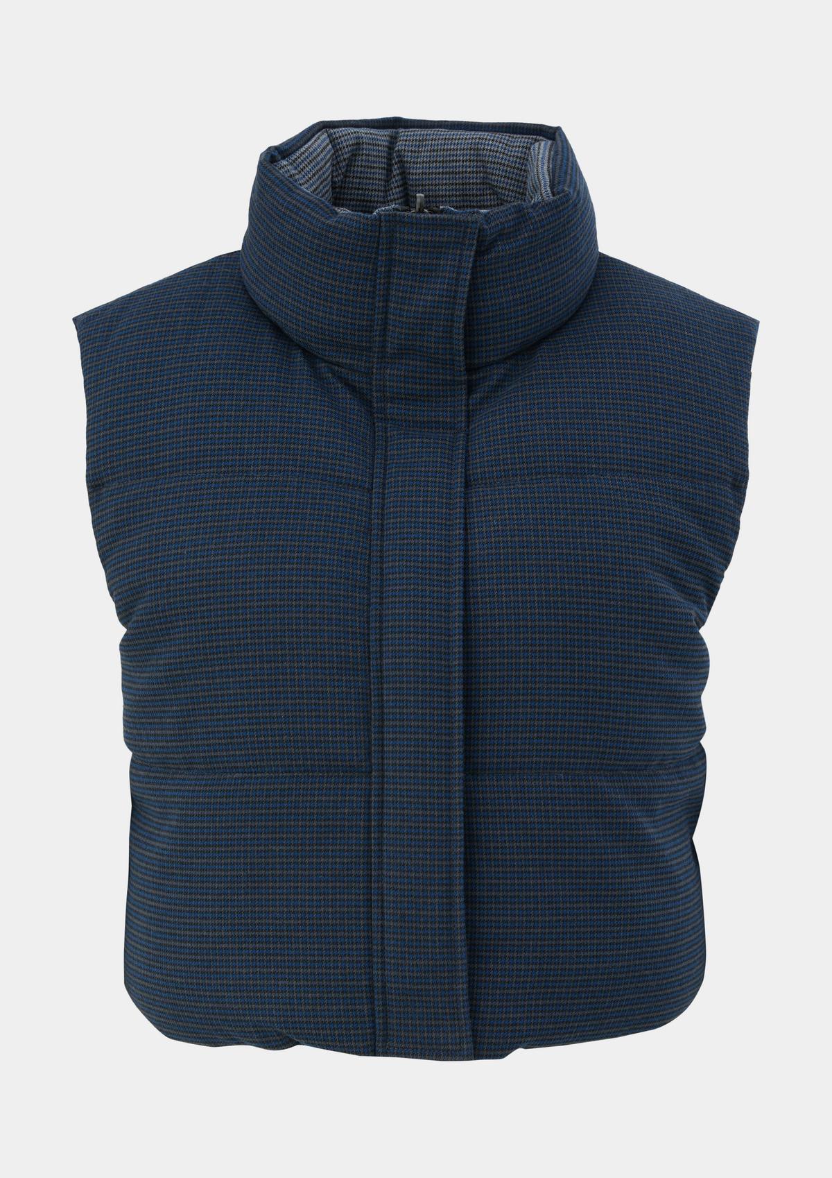s.Oliver Reversible waistcoat with a Prince of Wales check pattern