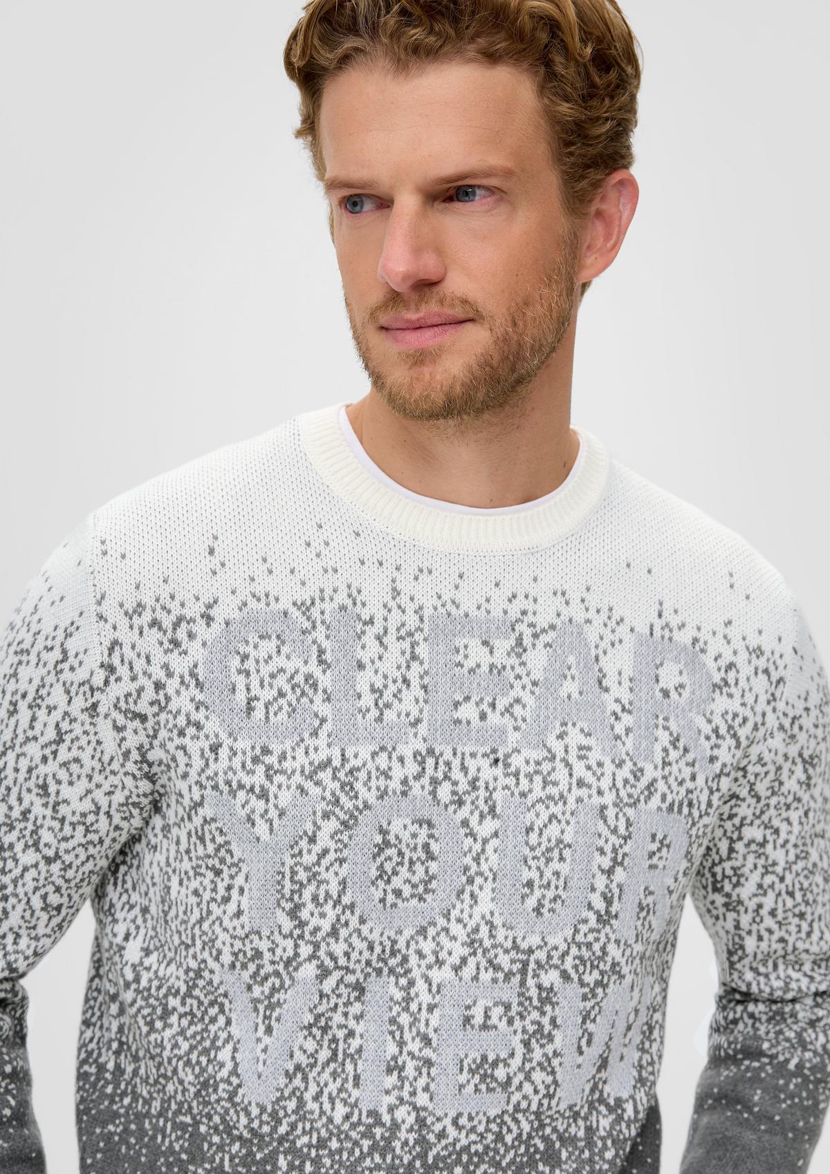 s.Oliver Pleteni pulover s uzorkom po cijeloj površini