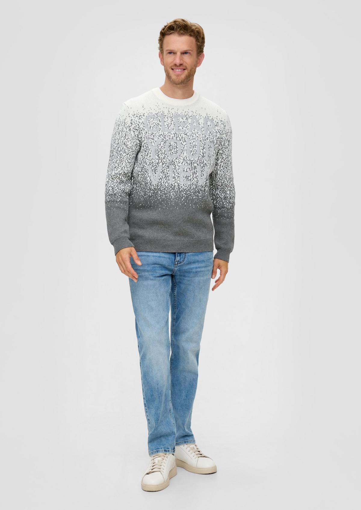 s.Oliver Pleten pulover z vzorcem po celotnem oblačilu