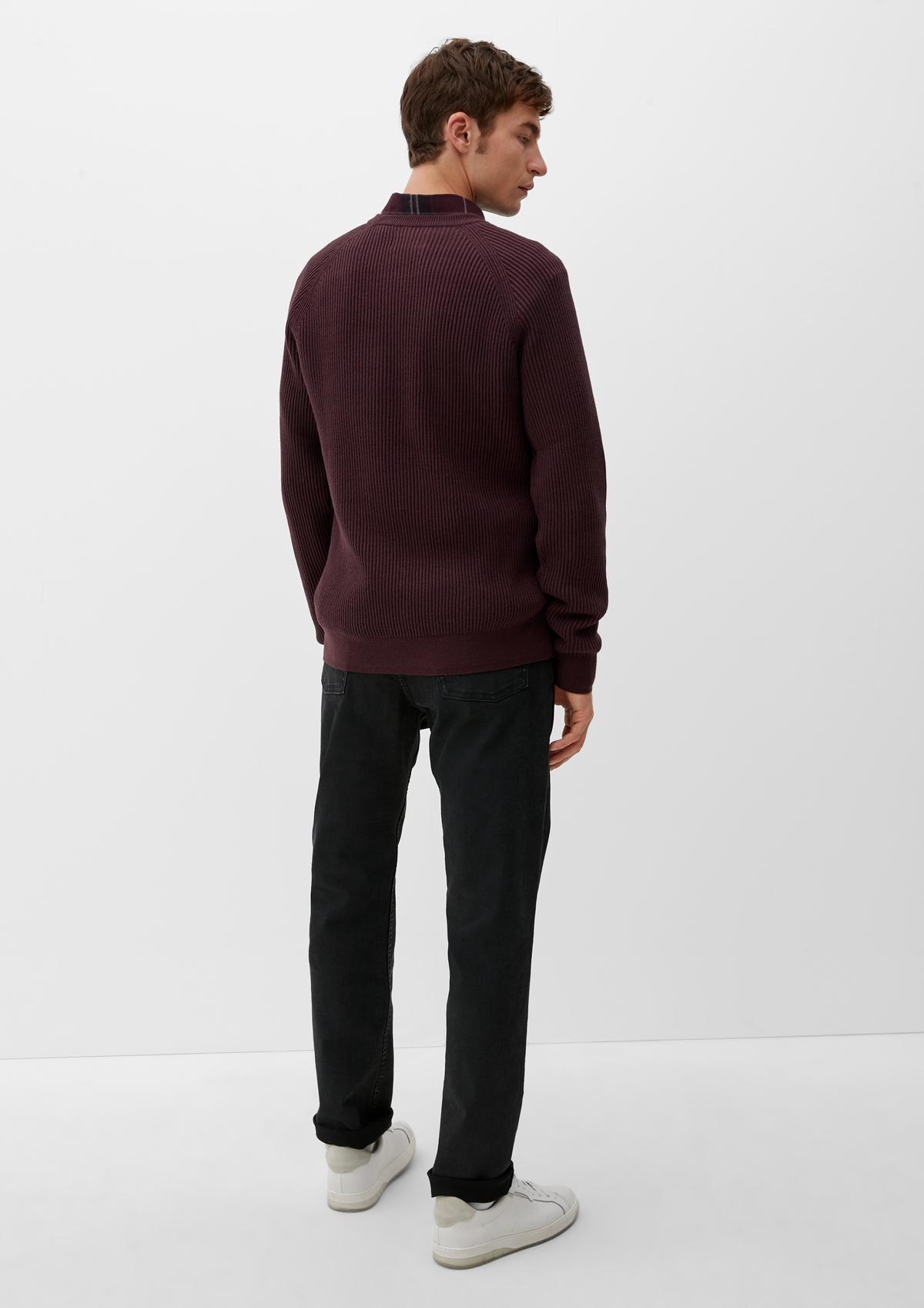 s.Oliver Pletený pulovr s žebrovou strukturou