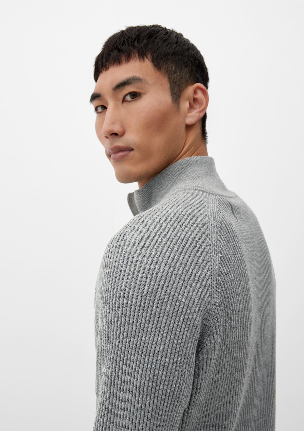 s.Oliver Knitted jumper with a half zip