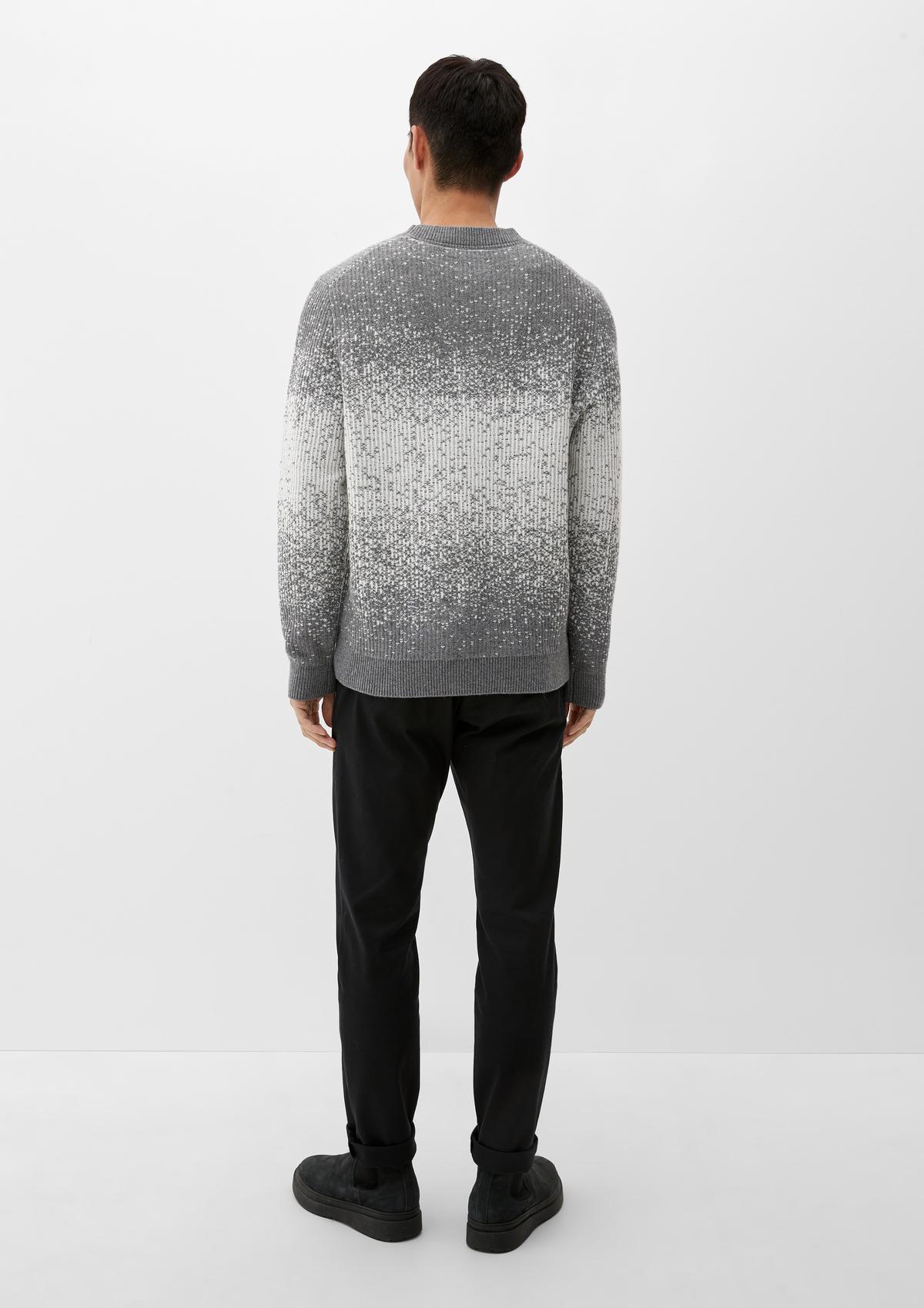 s.Oliver Two-tone jumper with a ribbed texture