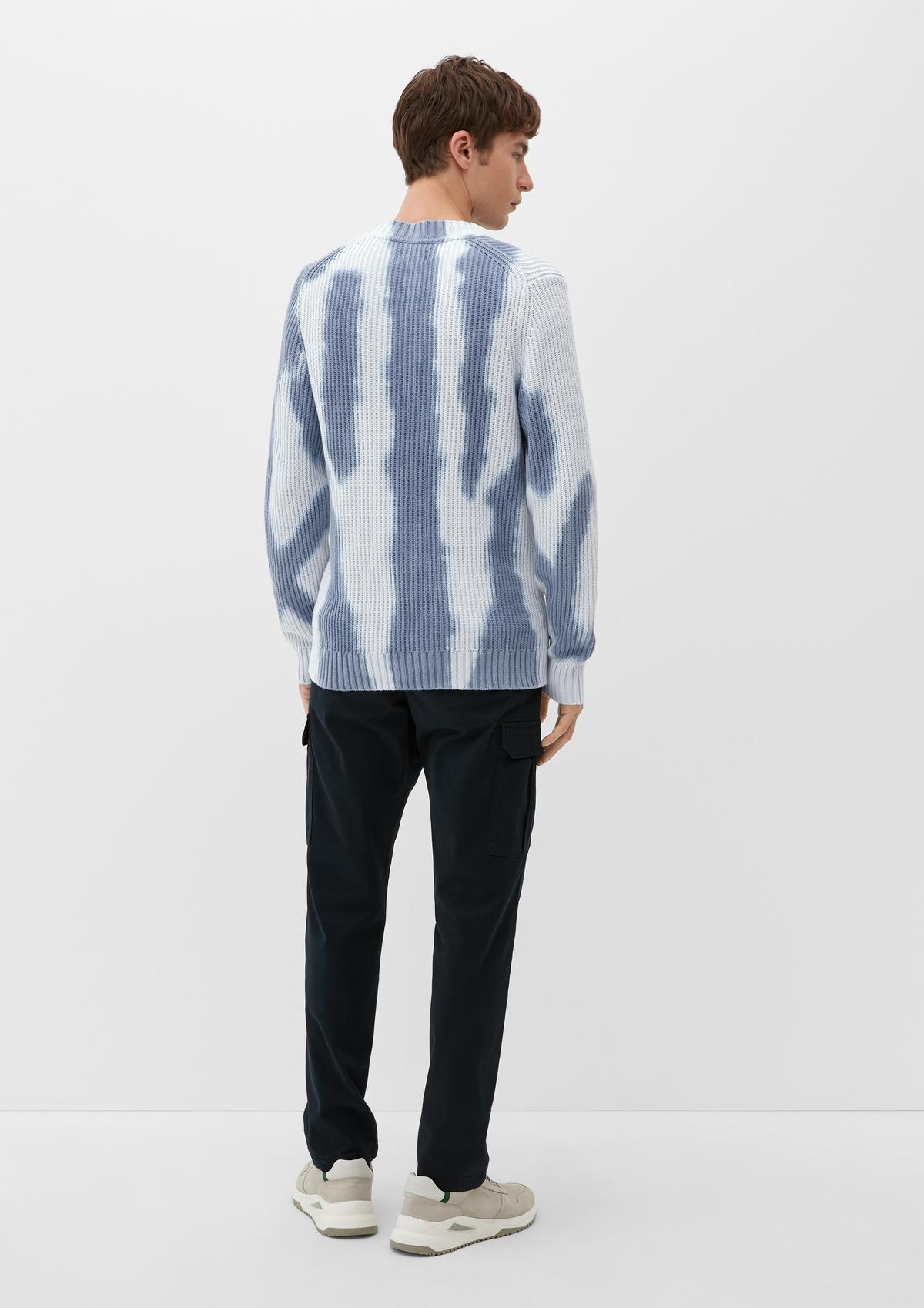 s.Oliver Gebreide trui in een gebatikte stijl