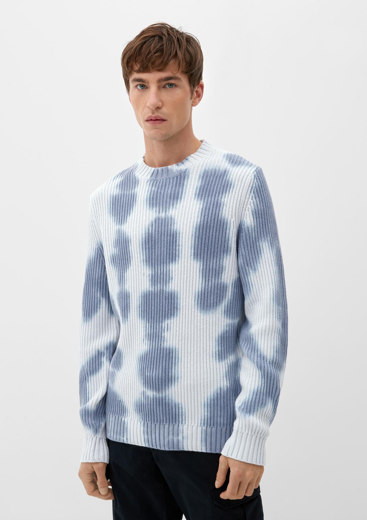 s.Oliver Gebreide trui in een gebatikte stijl