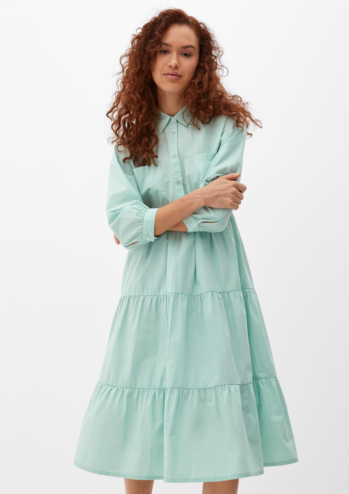 Tiered dress with gathers - pastel turquoise | s.Oliver
