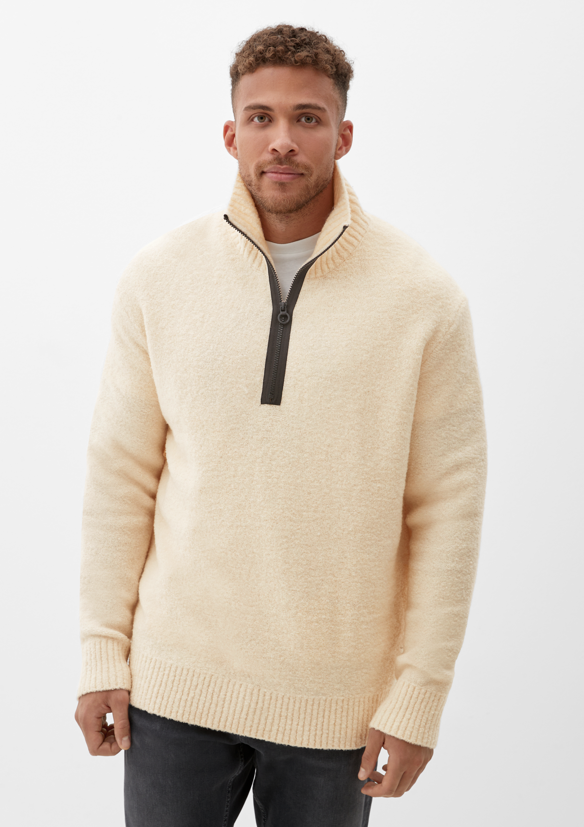 【RECTO】 FUR COLLAR VIRGIN WOOL BLEND JUMPER RECTO