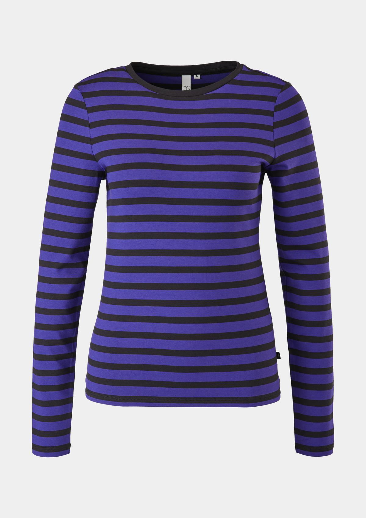 s.Oliver Striped top in rib knit fabric