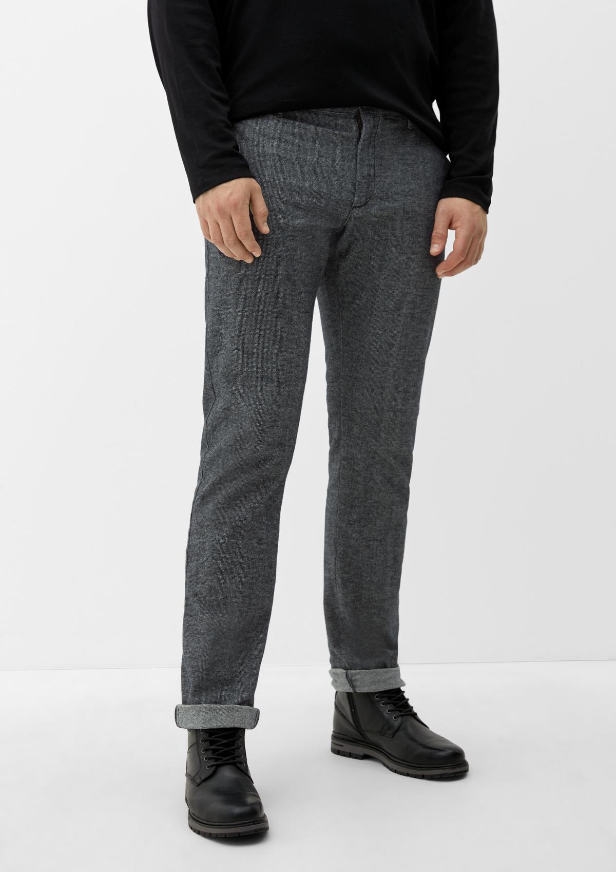 s.Oliver Relaxed fit: chinos with a dobby texture