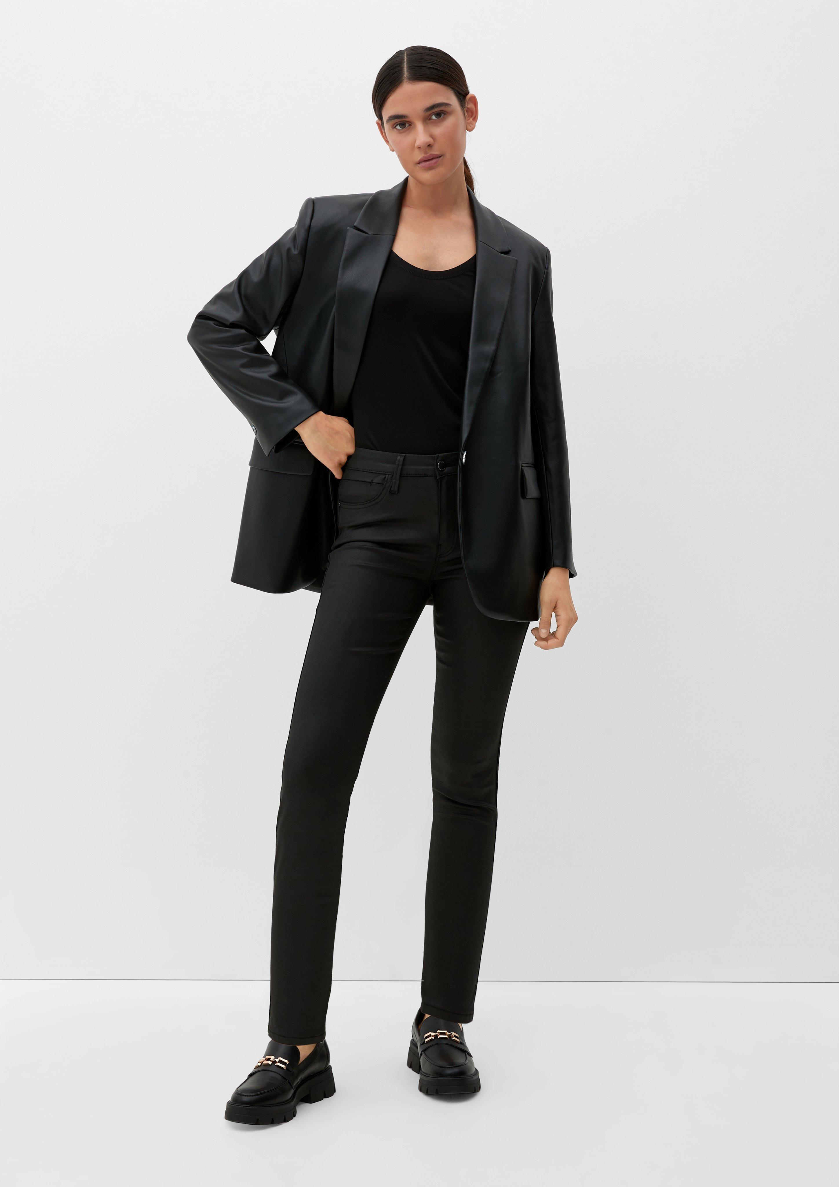 AnkleJeans Sienna / Slim Fit / Mid Rise / Slim Leg schwarz s.Oliver