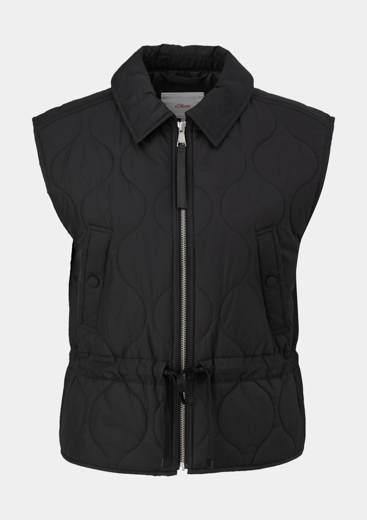 s.Oliver Quilted body warmer with a turn-down collar