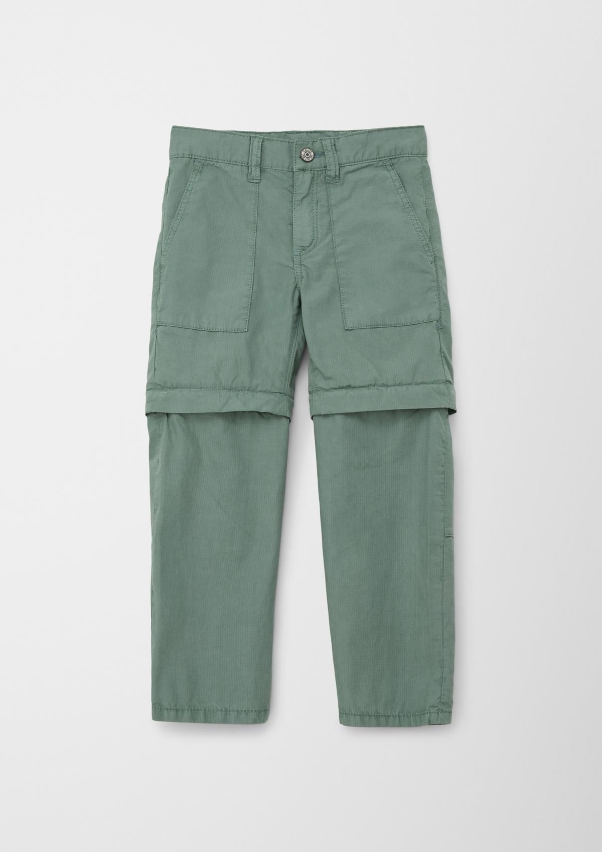 Trousers with zip-off design - petrol | s.Oliver