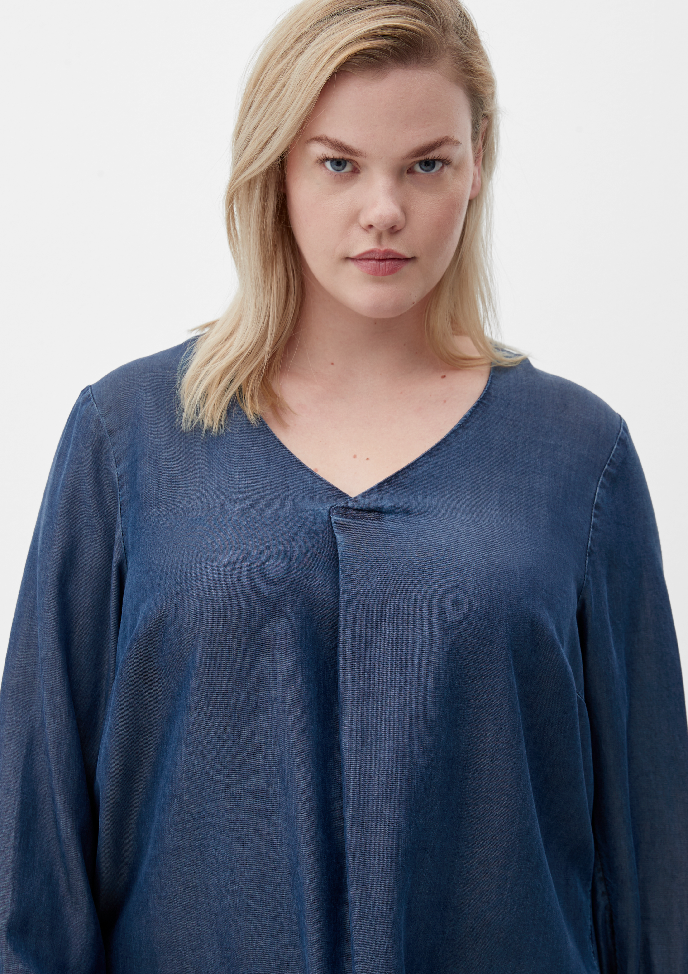 Denimlook long sleeve blouse deep blue s.Oliver