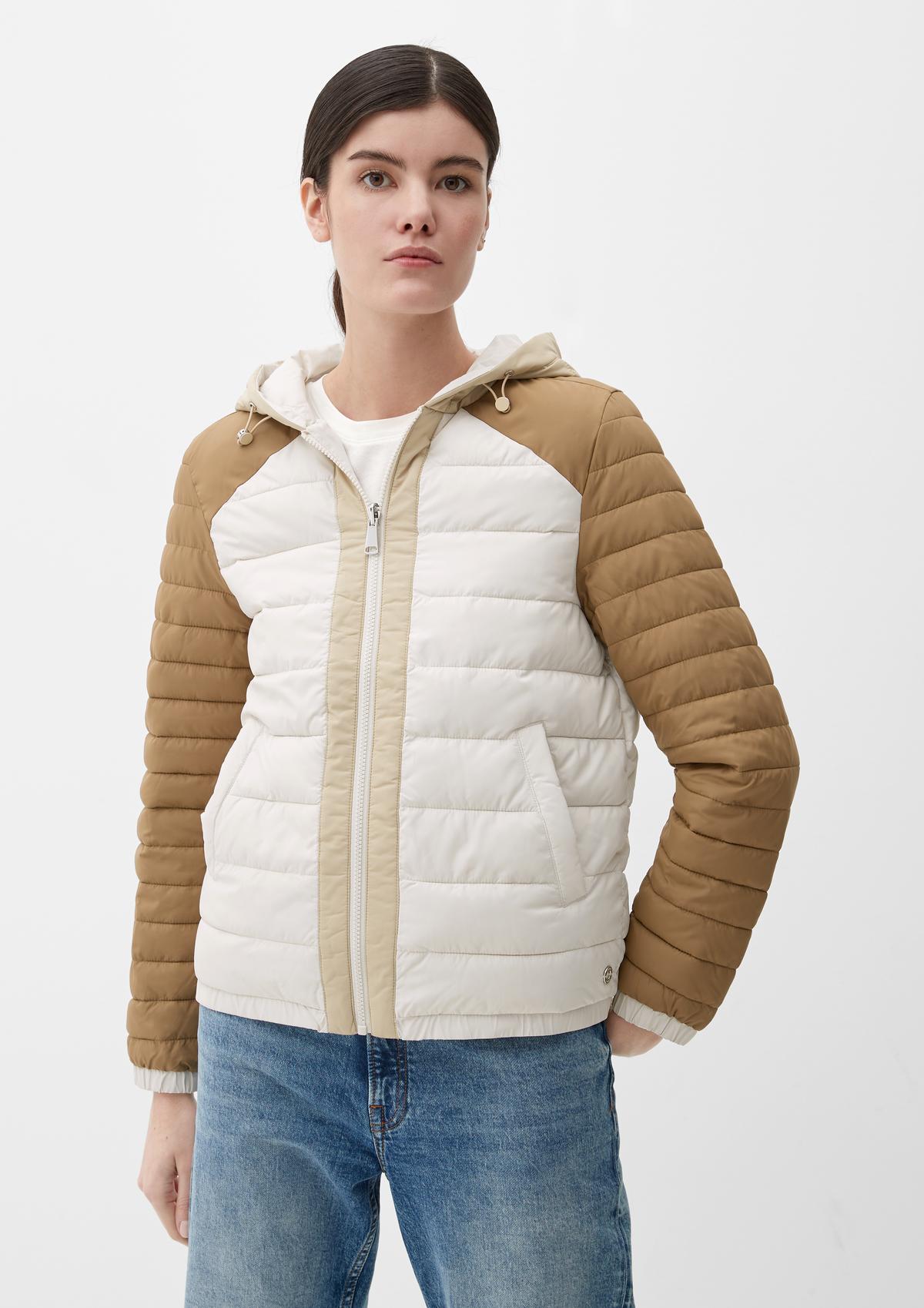 s.Oliver Quilted jacket in a colour-blocking look