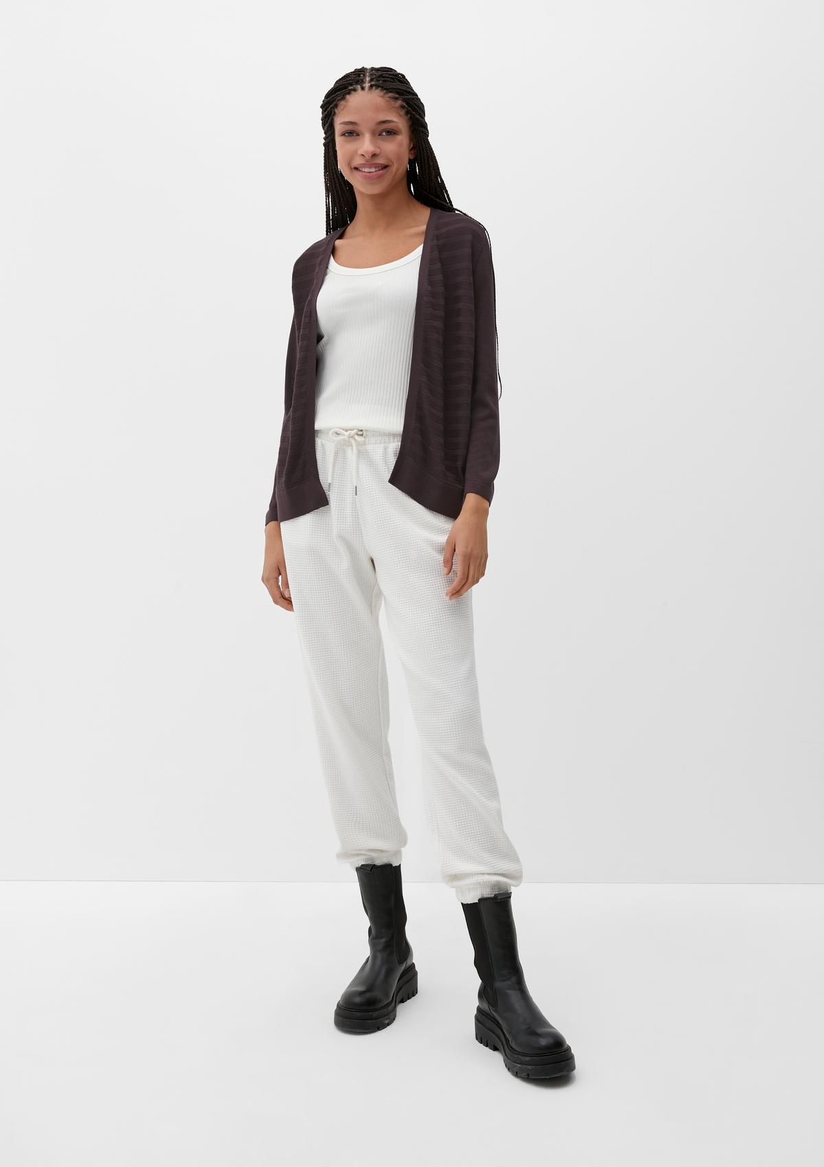 s.Oliver Lightweight cardigan with a knit pattern
