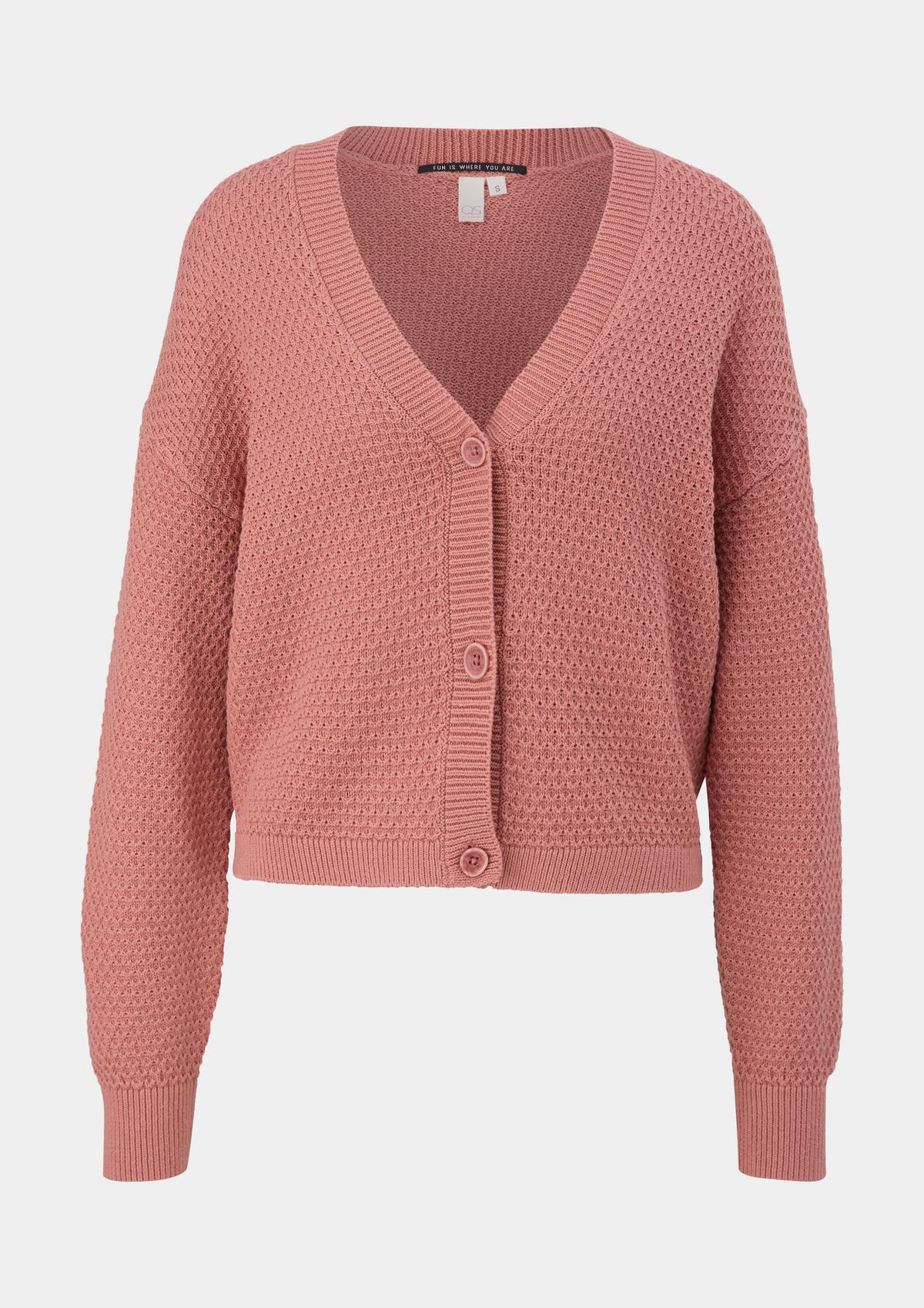 s.Oliver Knitted cardigan with a fine pattern