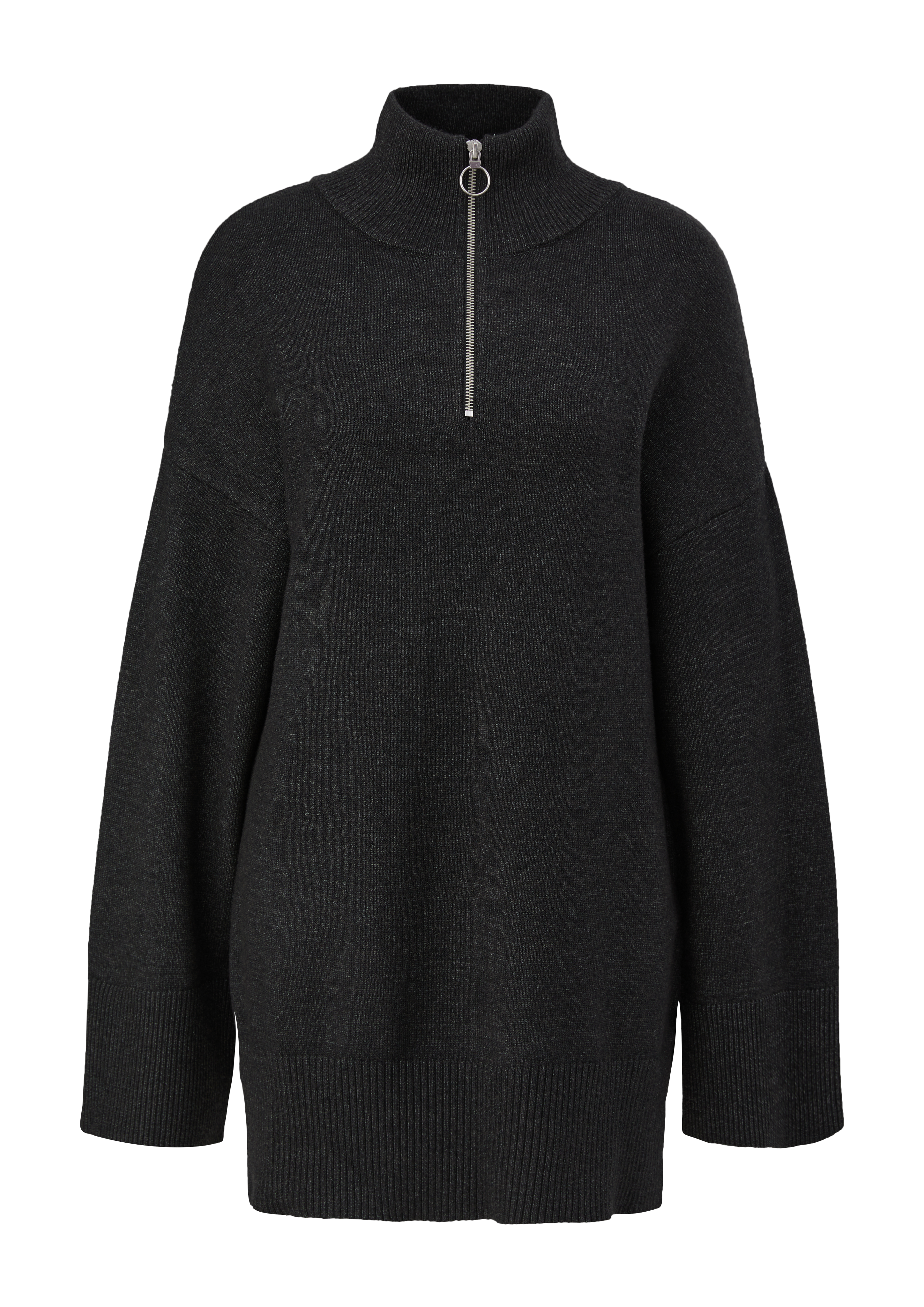 QS - Strickpullover im Oversized-Schnitt, Damen, schwarz