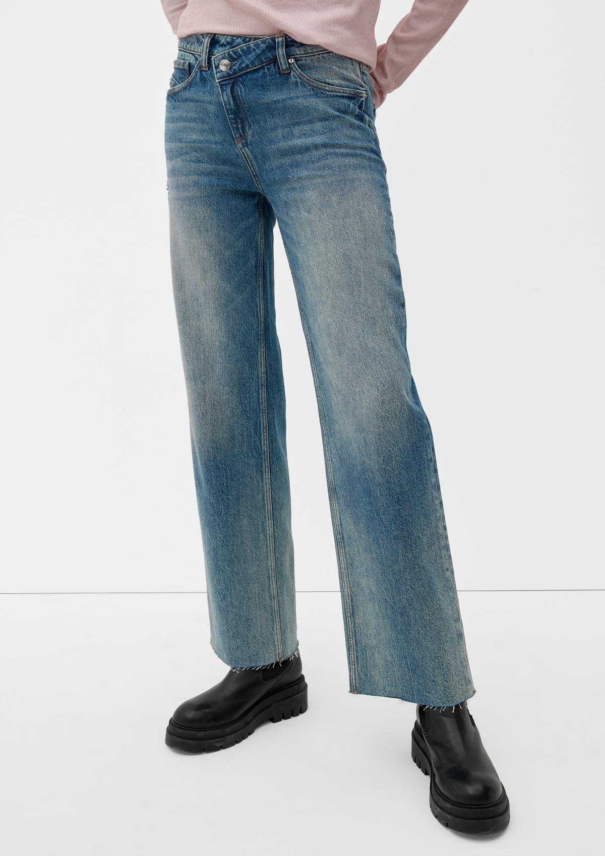 s.Oliver Slim fit: jeans with a marble wash