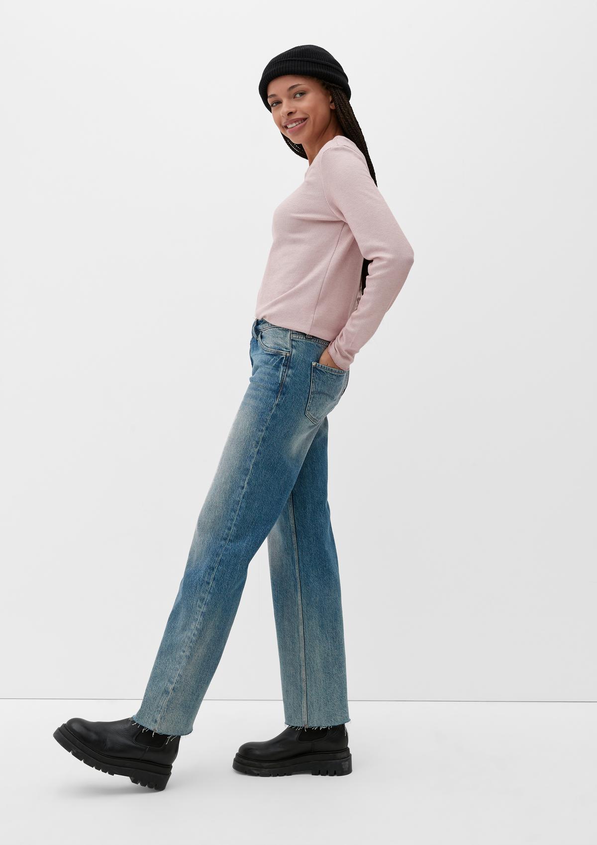 s.Oliver Slim fit: jeans with a marble wash