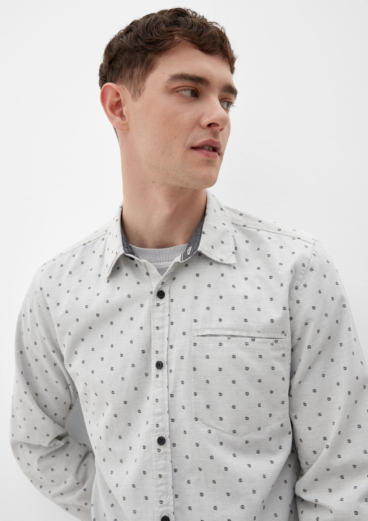 s.Oliver Extra slim fit: shirt with an all-over print