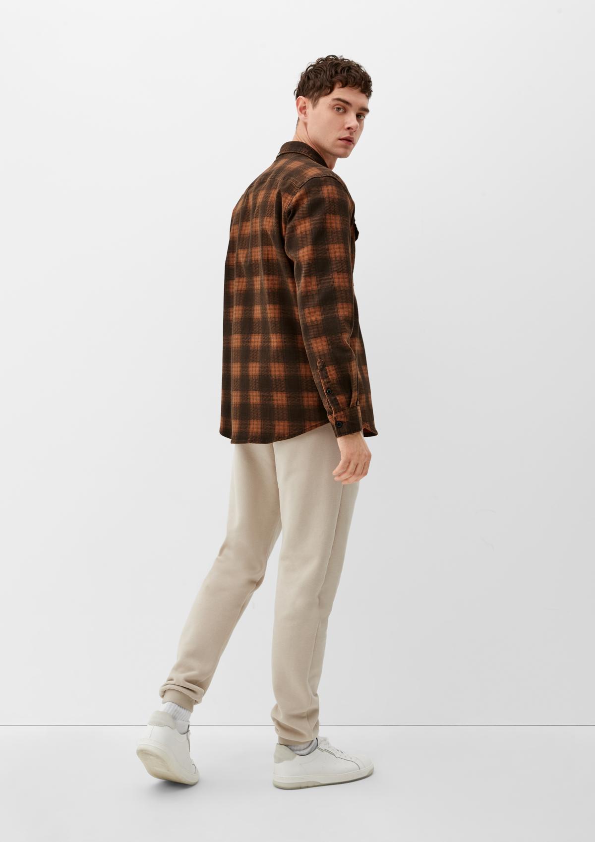 s.Oliver Regular : chemise en coton à motif à carreaux