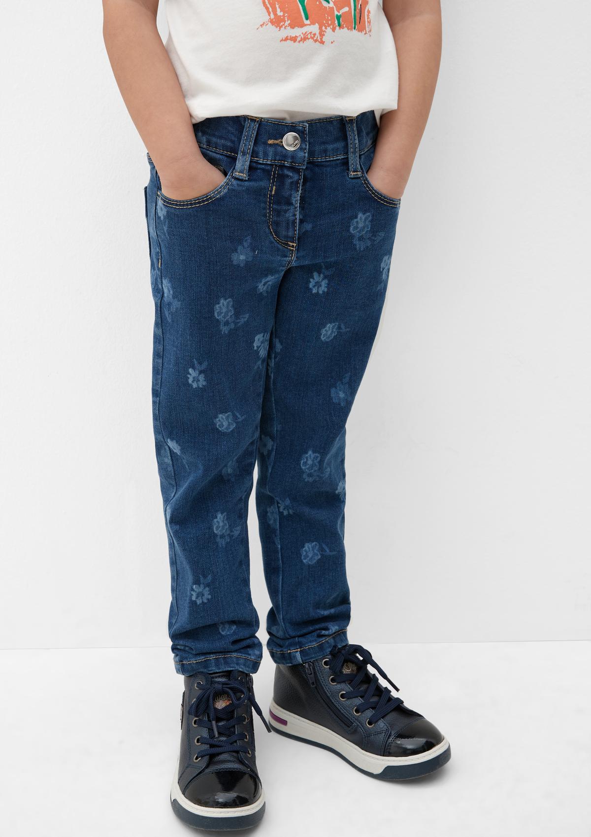 s.Oliver Regular fit: Jeans with an all-over print