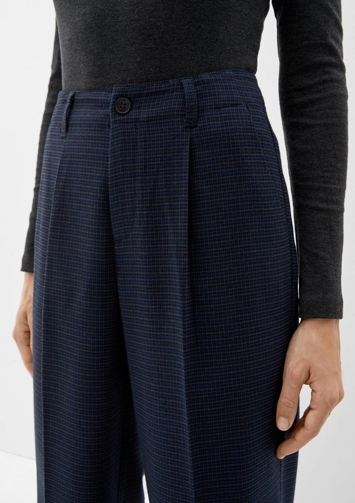 s.Oliver Regular: kalhoty s glenčekovým vzorem