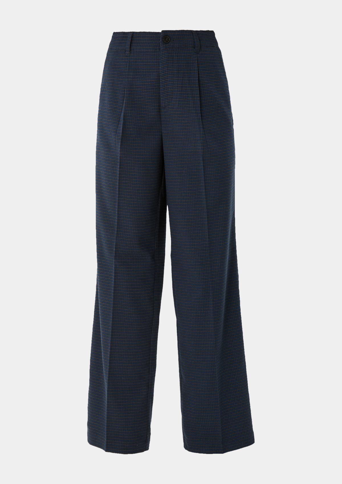 s.Oliver Regular : pantalon à motif à carreaux prince-de-galles