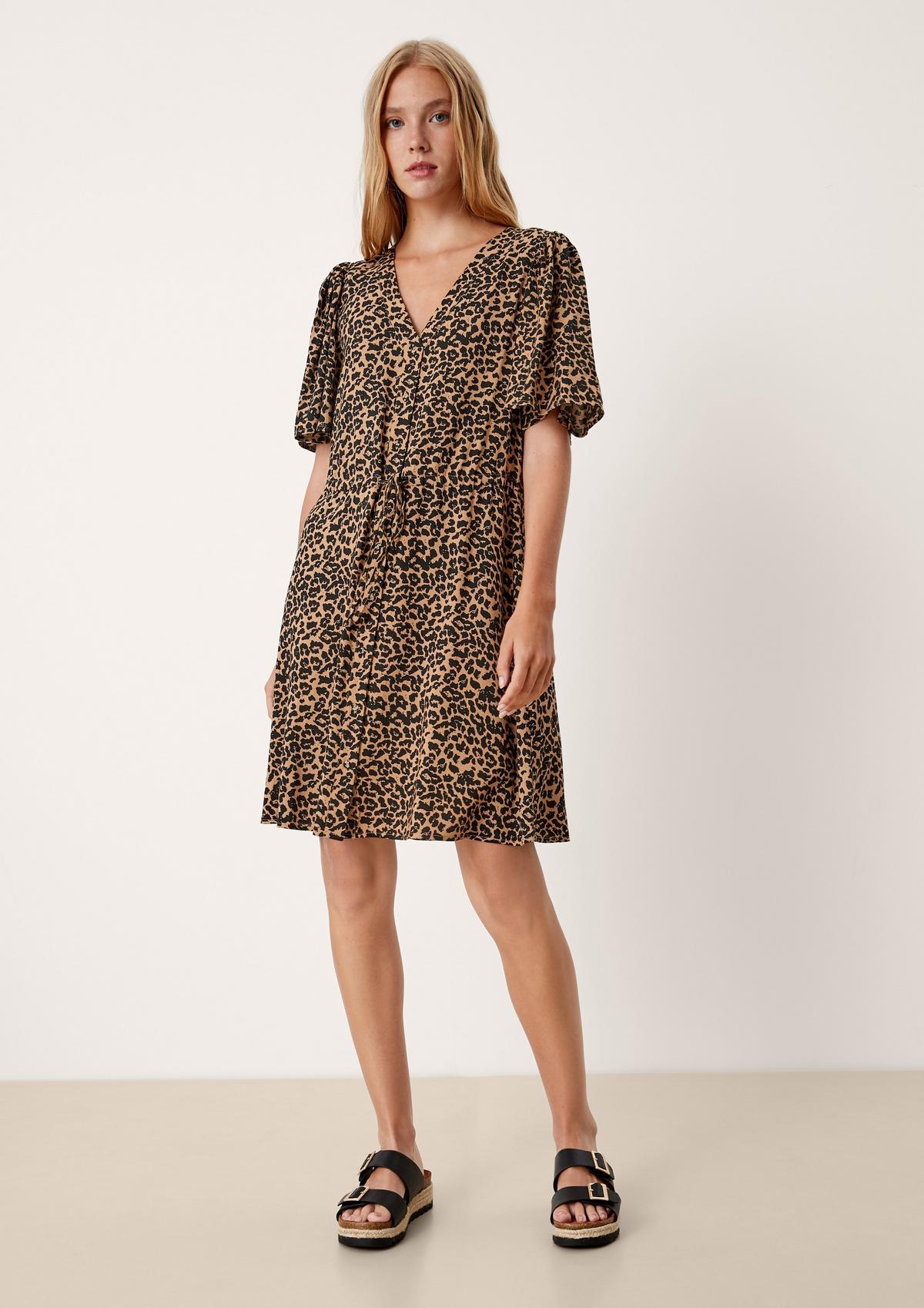 s.Oliver Viscose dress with drawstring ties