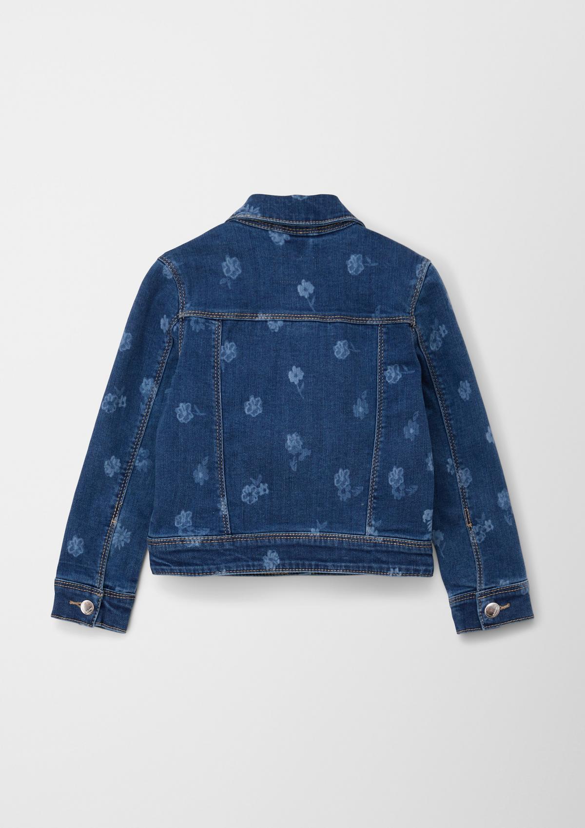 s.Oliver Denim jacket with an all-over print