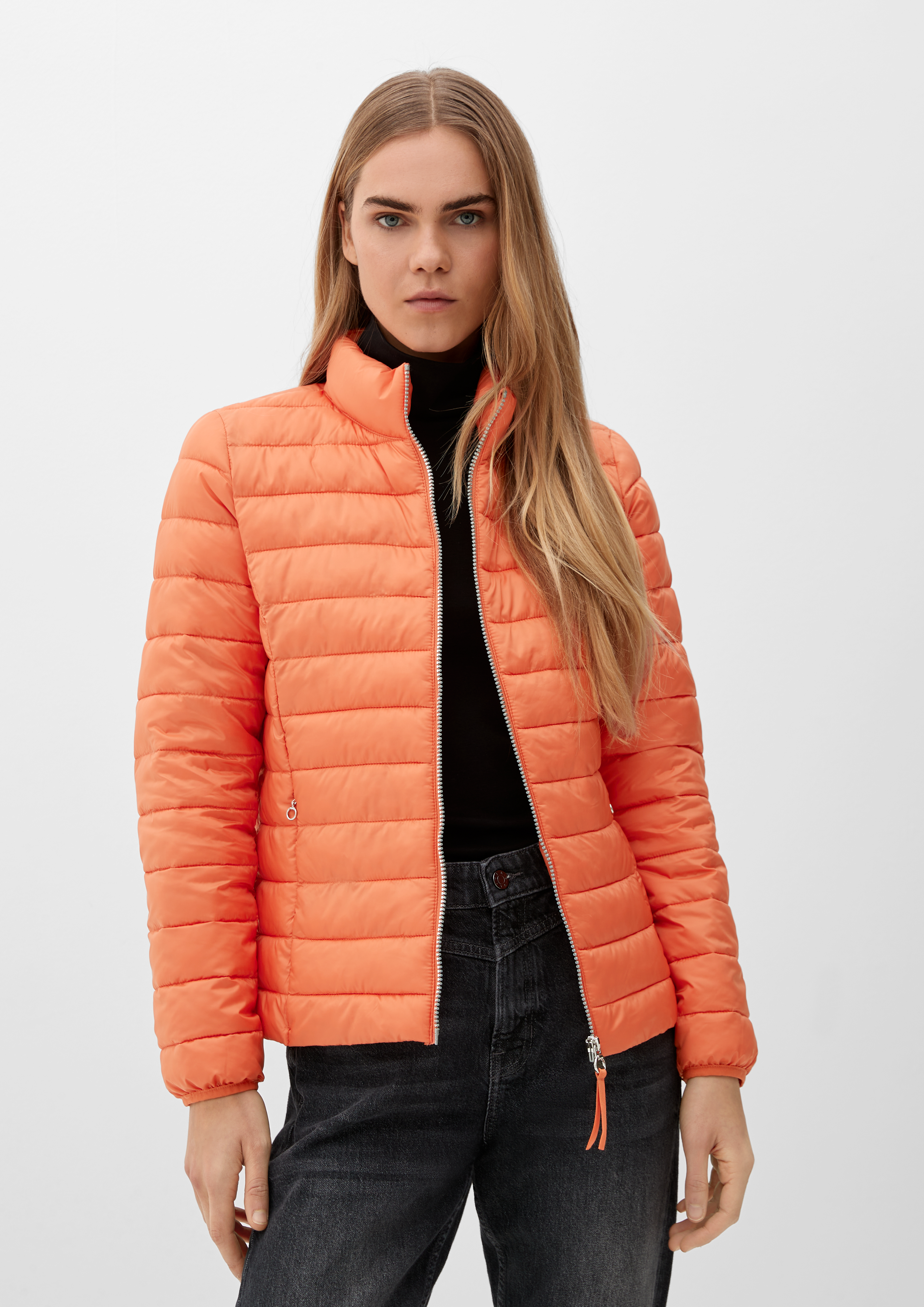 Outdoor jacket with quilting - offwhite