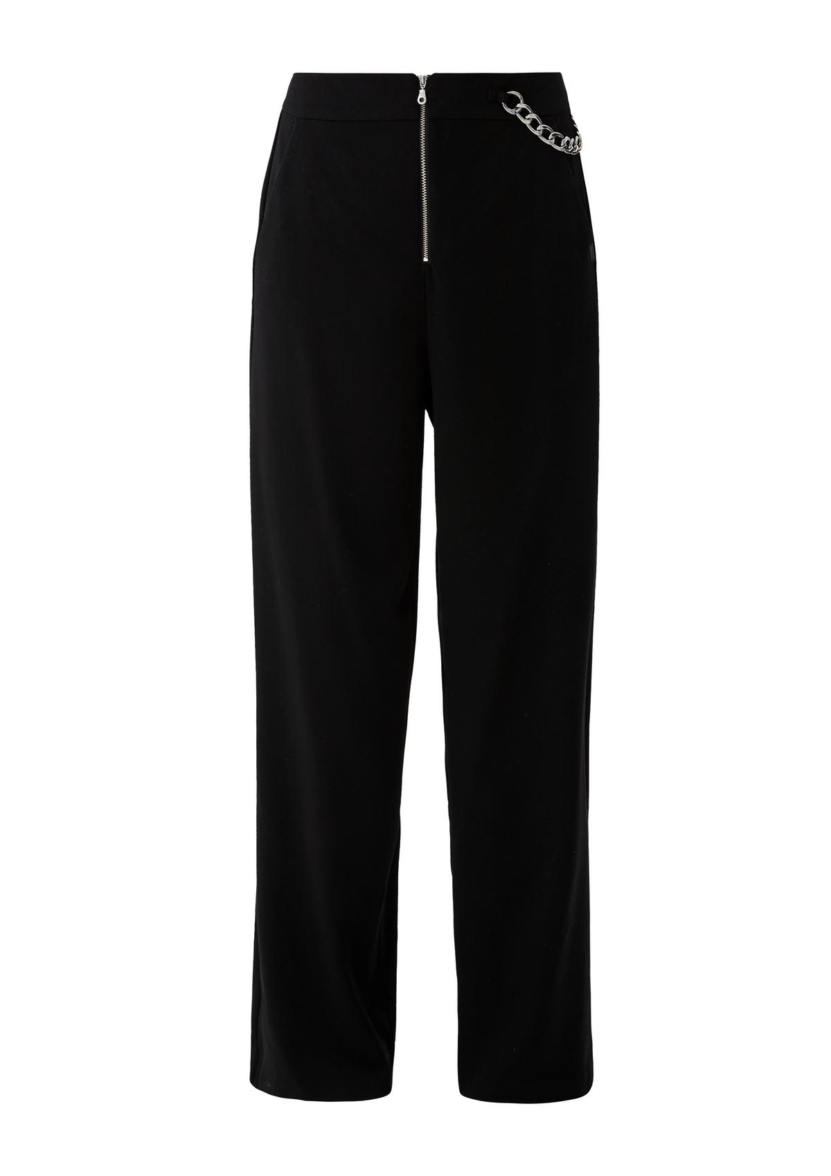 s.Oliver Regular fit: cloth trousers with chain detail