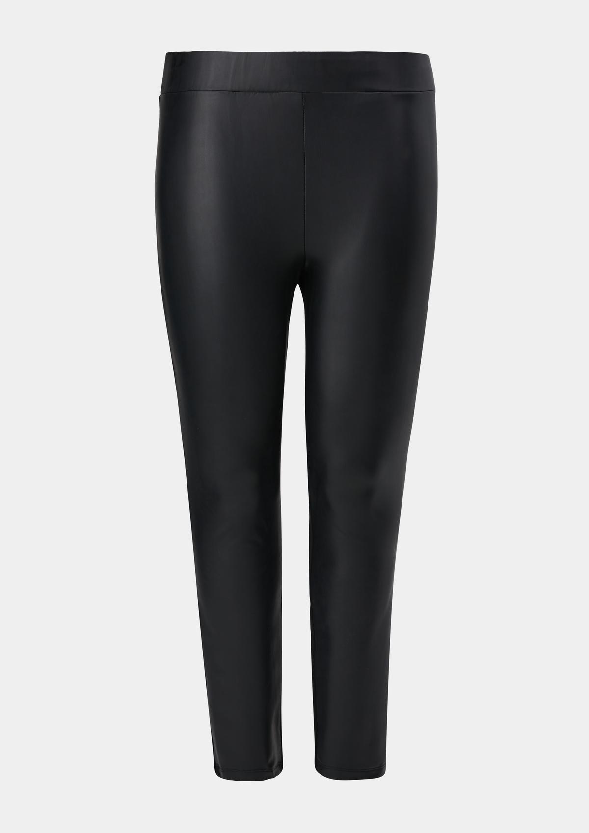 s.Oliver Leggings with a leather-look front