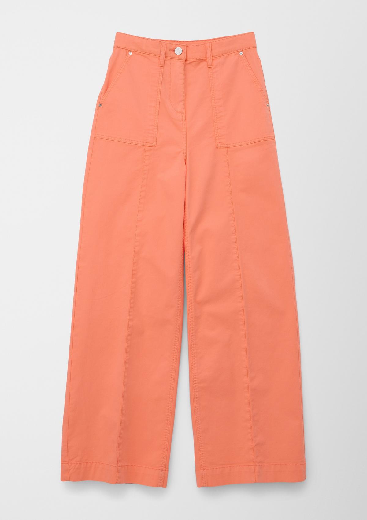 s.Oliver Loose fit: trousers with a front yoke