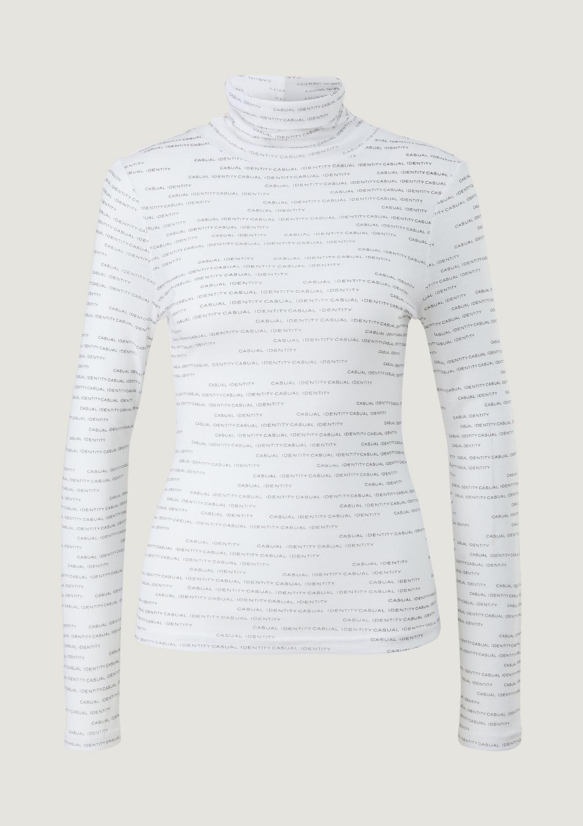 Langarmshirt mit Turtleneck - weiß | Comma