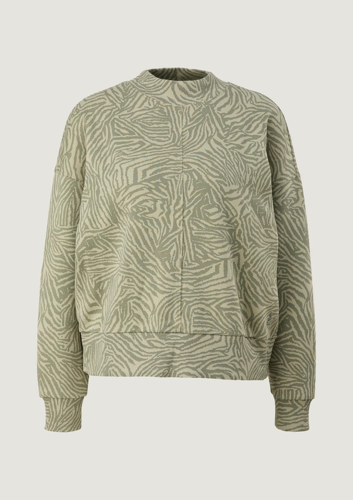 with | Comma green an pattern pale - all-over Sweatshirt