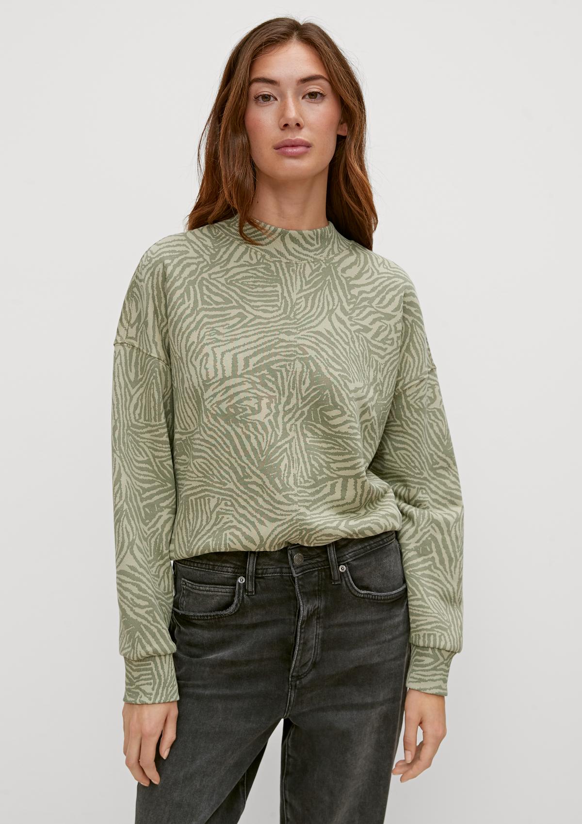 comma Sweatshirt with an all-over pattern