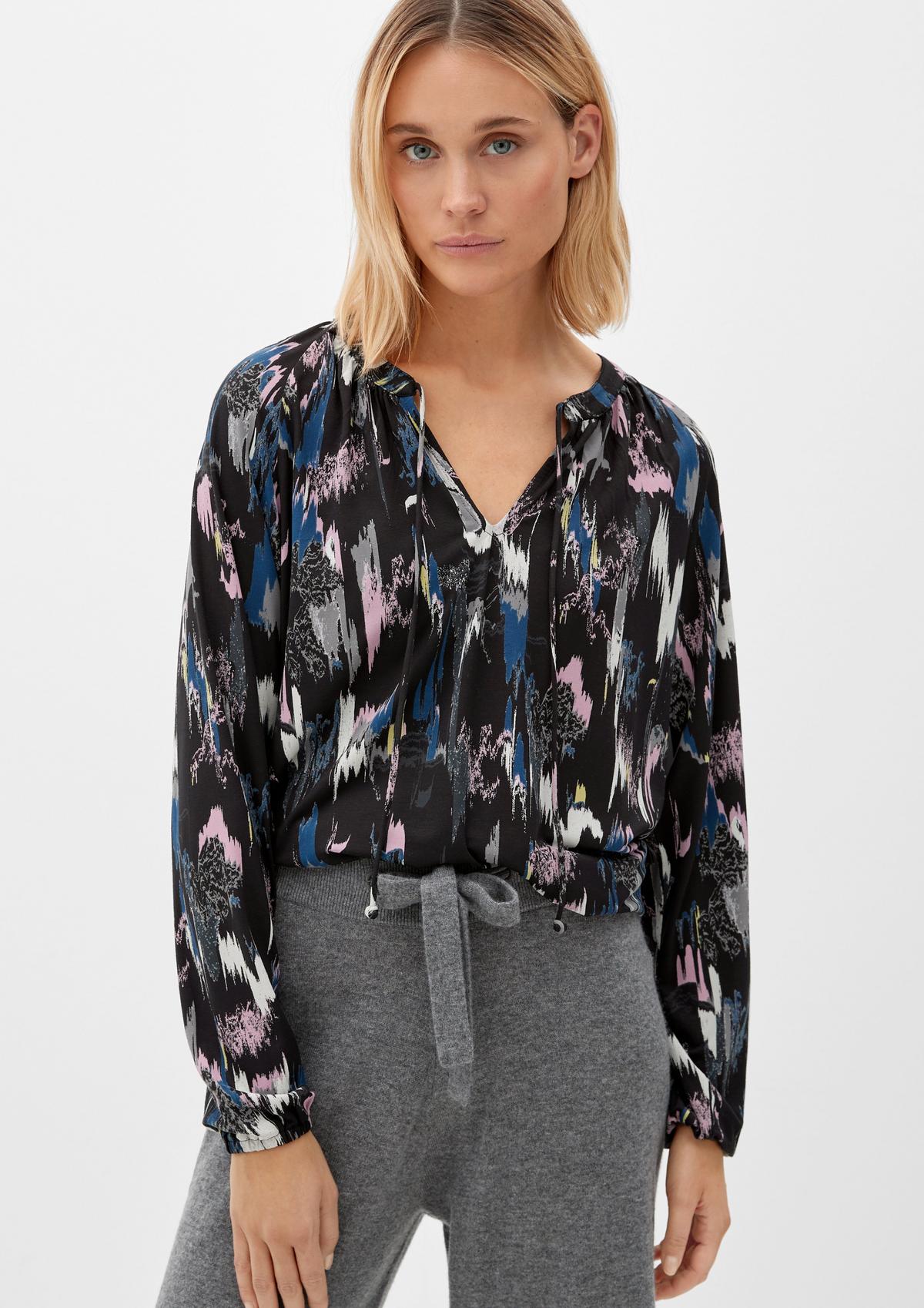 s.Oliver Jerseybluse mit Allover-Muster