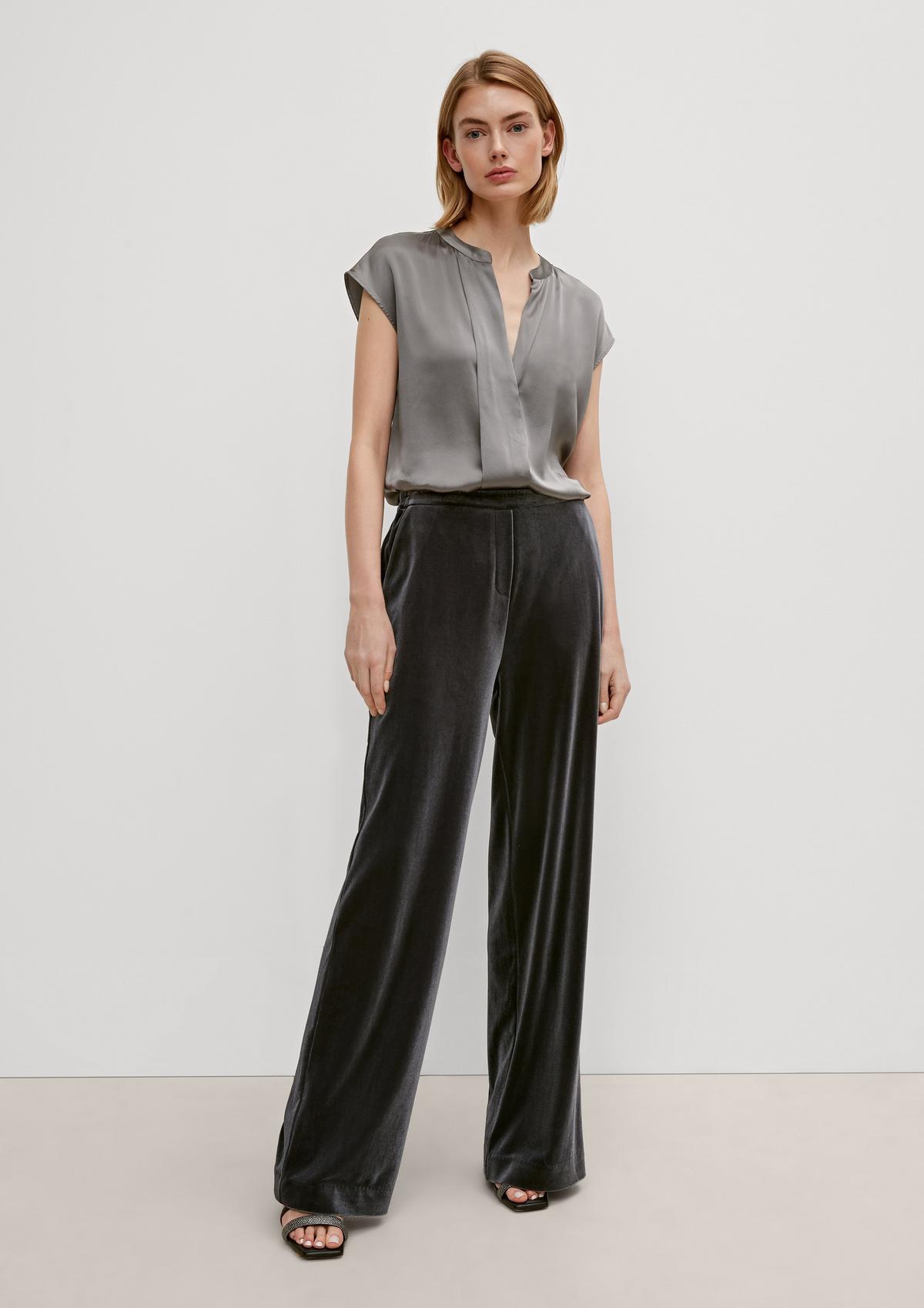 Regular fit: Velvet trousers - dark grey