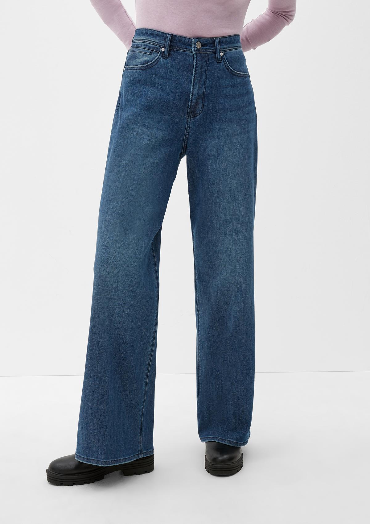 s.Oliver Suri: wide-leg jeans with glitter yarn