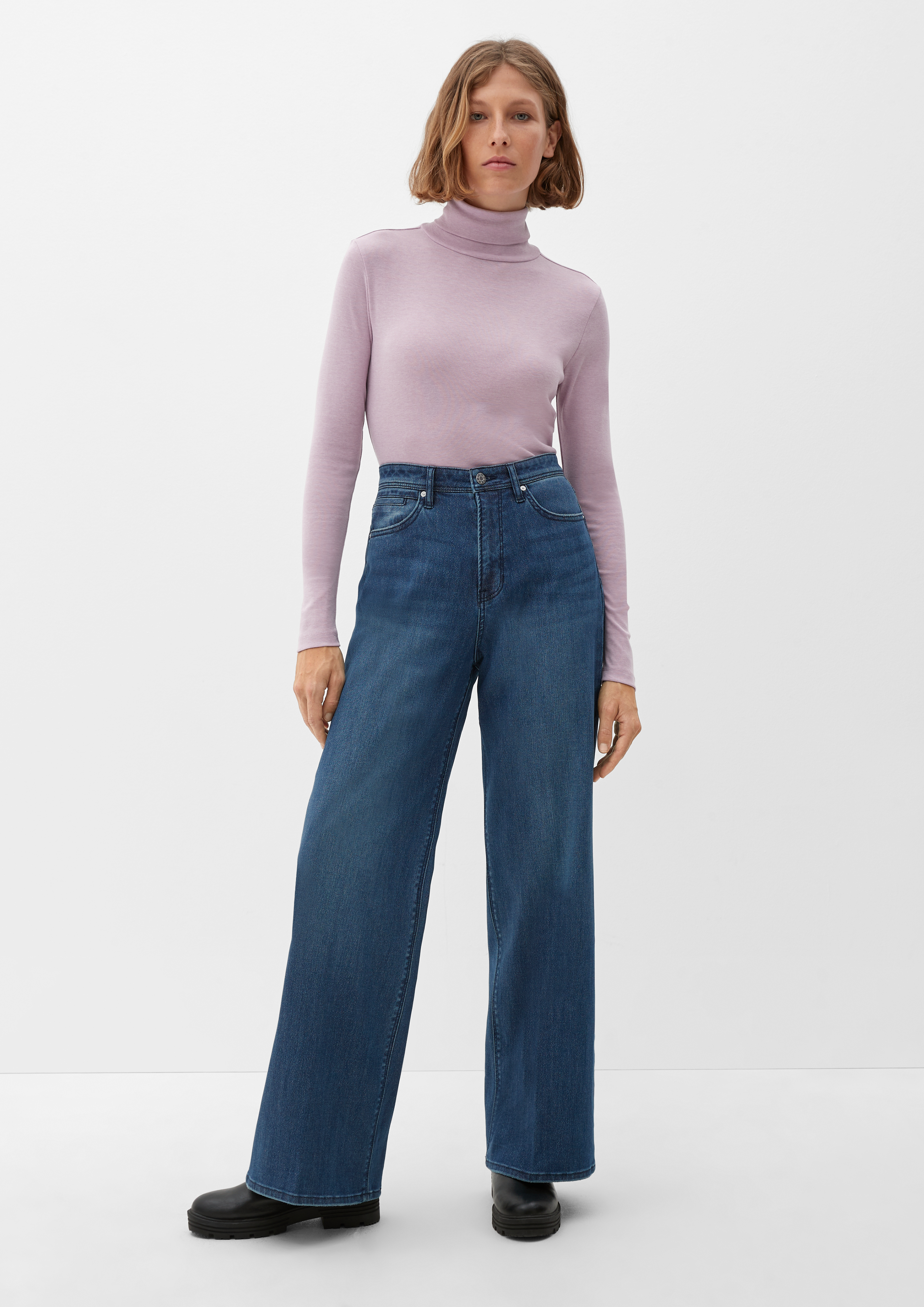 Suri wideleg jeans with glitter yarn ocean blue s.Oliver