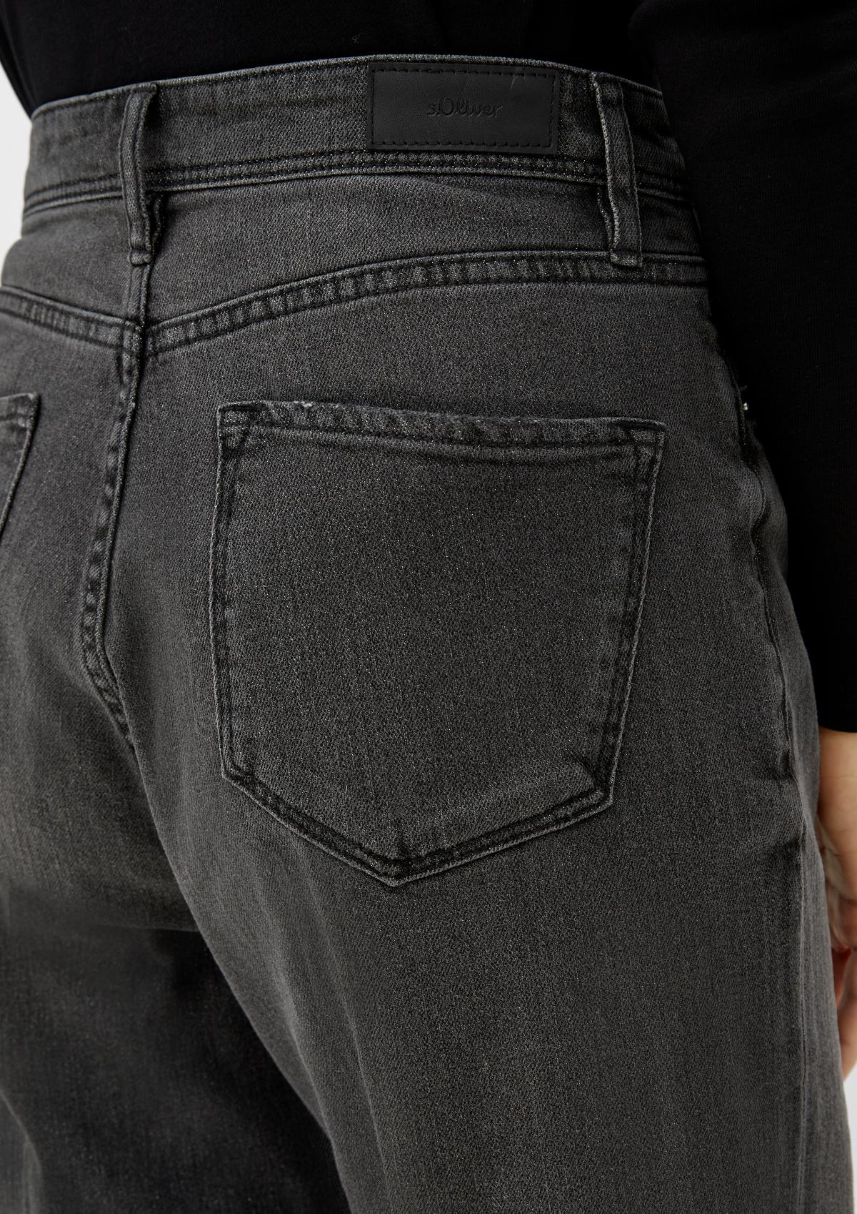 s.Oliver Suri: Wide leg-Jeans mit Glitzergarn